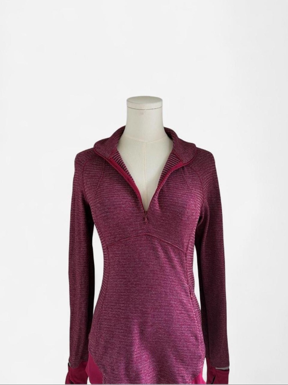 lululemon athletica Heathered Raspberry Quarter-Zip Pullover